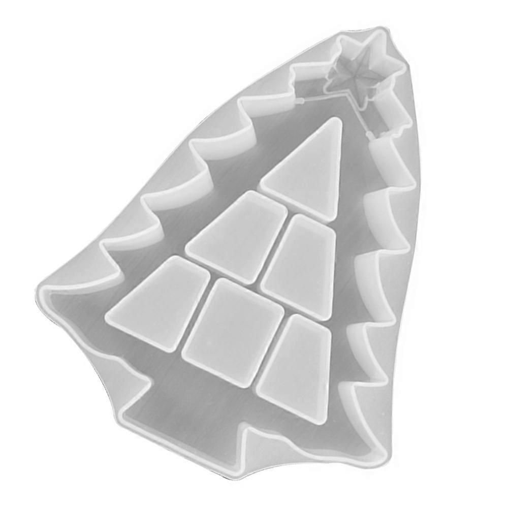 Silicone Molds For Resin Unique Christmas Tree Shape Mold Designed For DIY Enthusiasts 18.00X14.50X3.00CM Flexible Storage Box Making 1Pcs