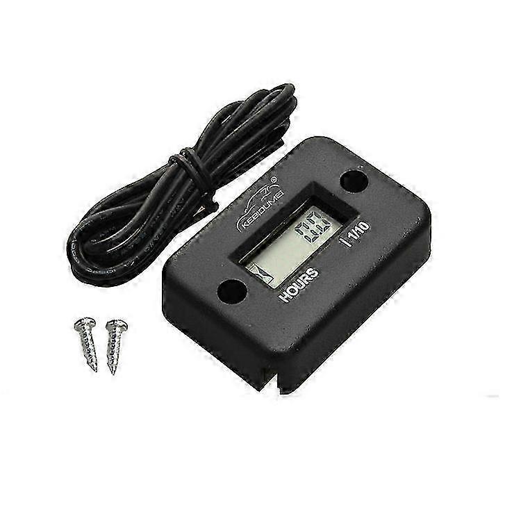 Motorcycle Hour Meter Inductive Hour Meter LCD Display Digital for UTV ATV Electric saw Engine Not Tachometers Model