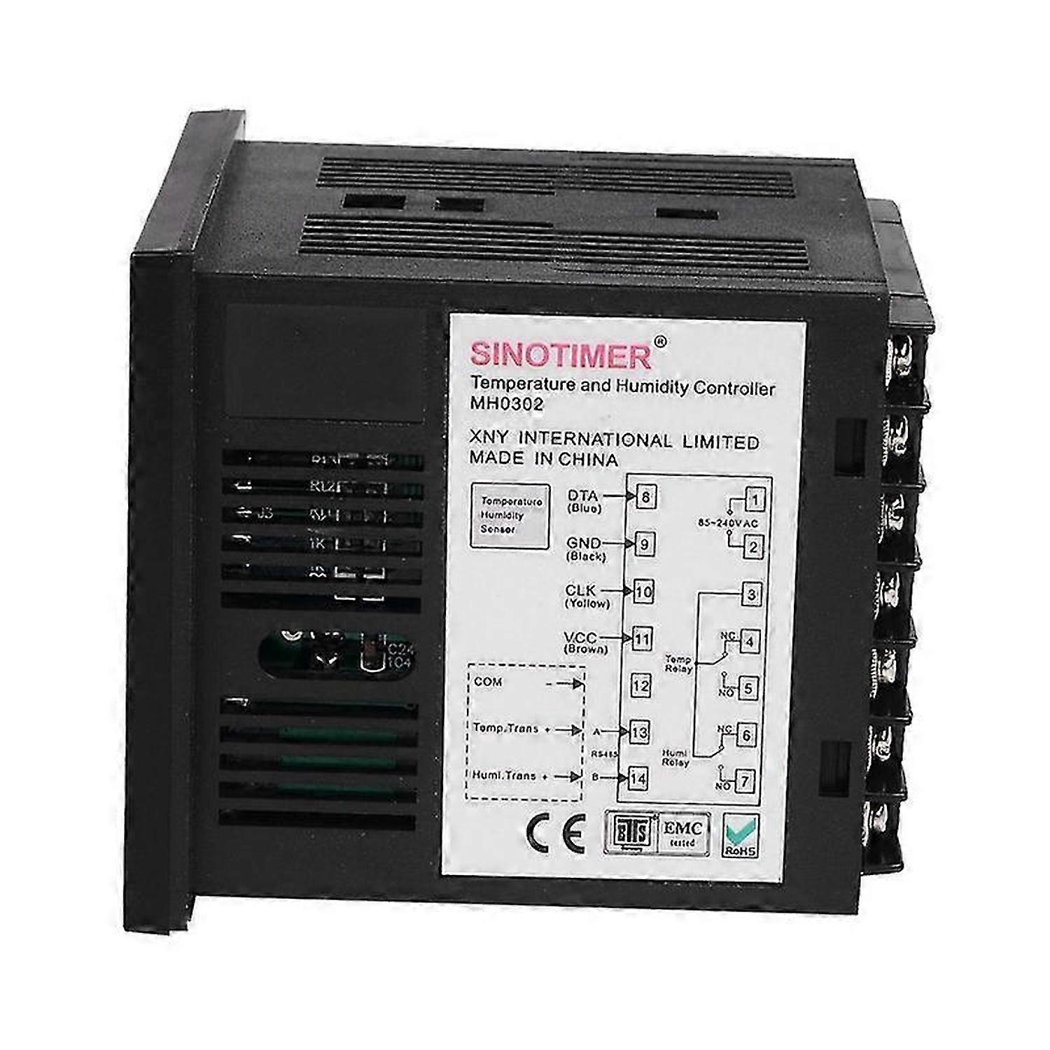 Temperature Humidity Controller, MH0302 Panel Mounted Digital Temperature and Humidity Controller S