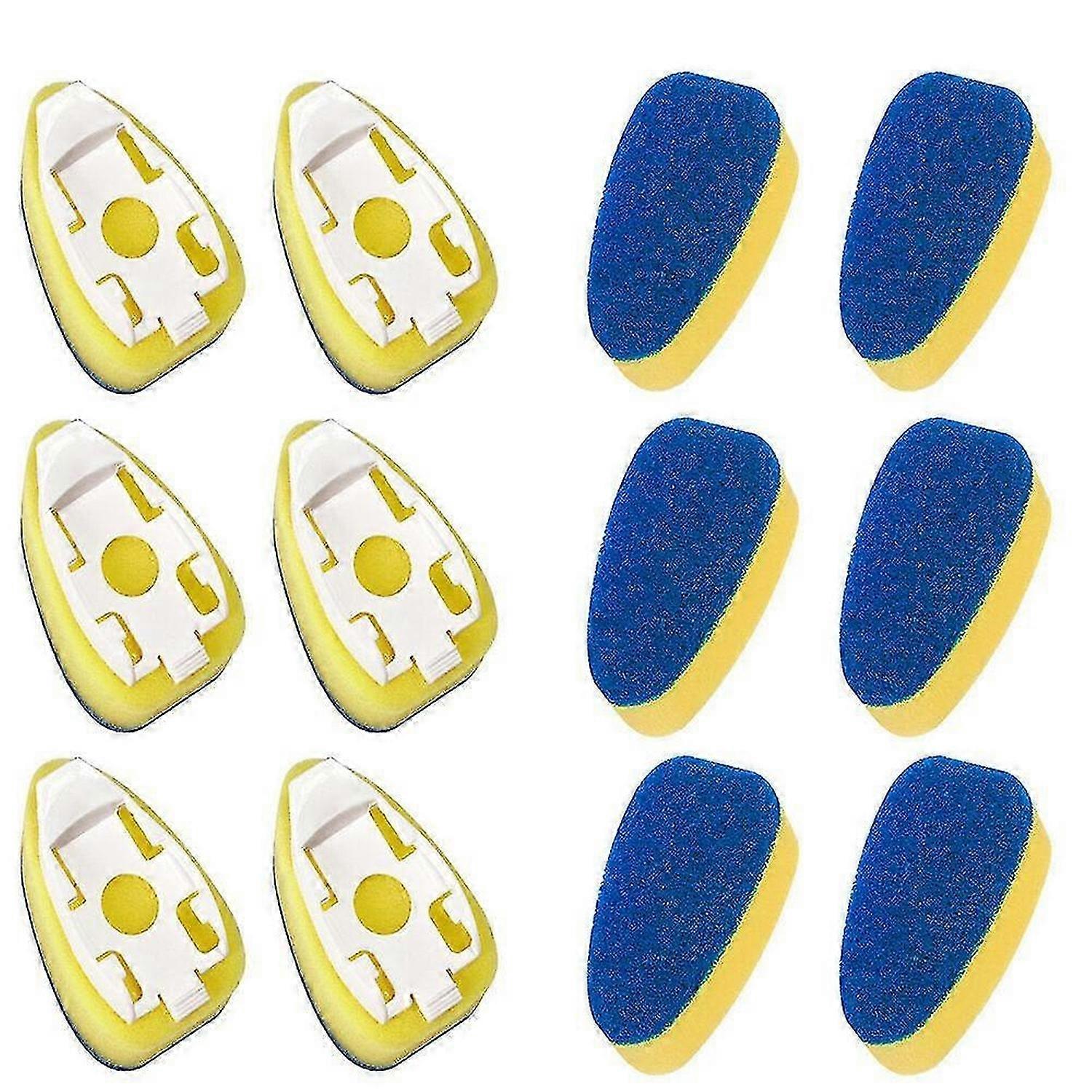 12Pcs charminer wand sponge heads refill sponge cleaning replaceable brush heads