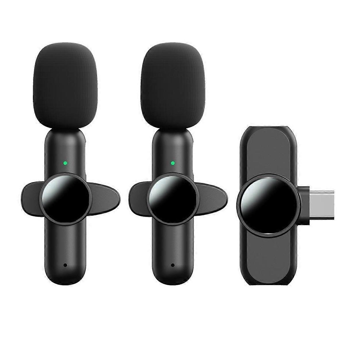 Wireless Lavalier Microphones Plug and Play Noise Reduction Auto Sync
