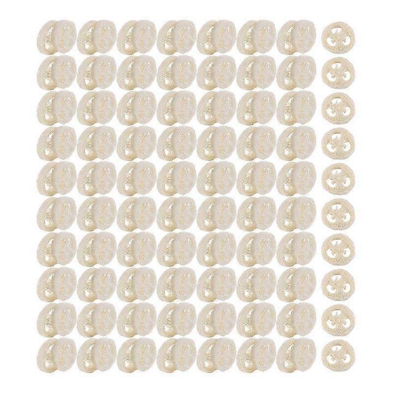 150Pcs Natural Loofah Slices Handmade Loofah Soap Box Tools Cleaner