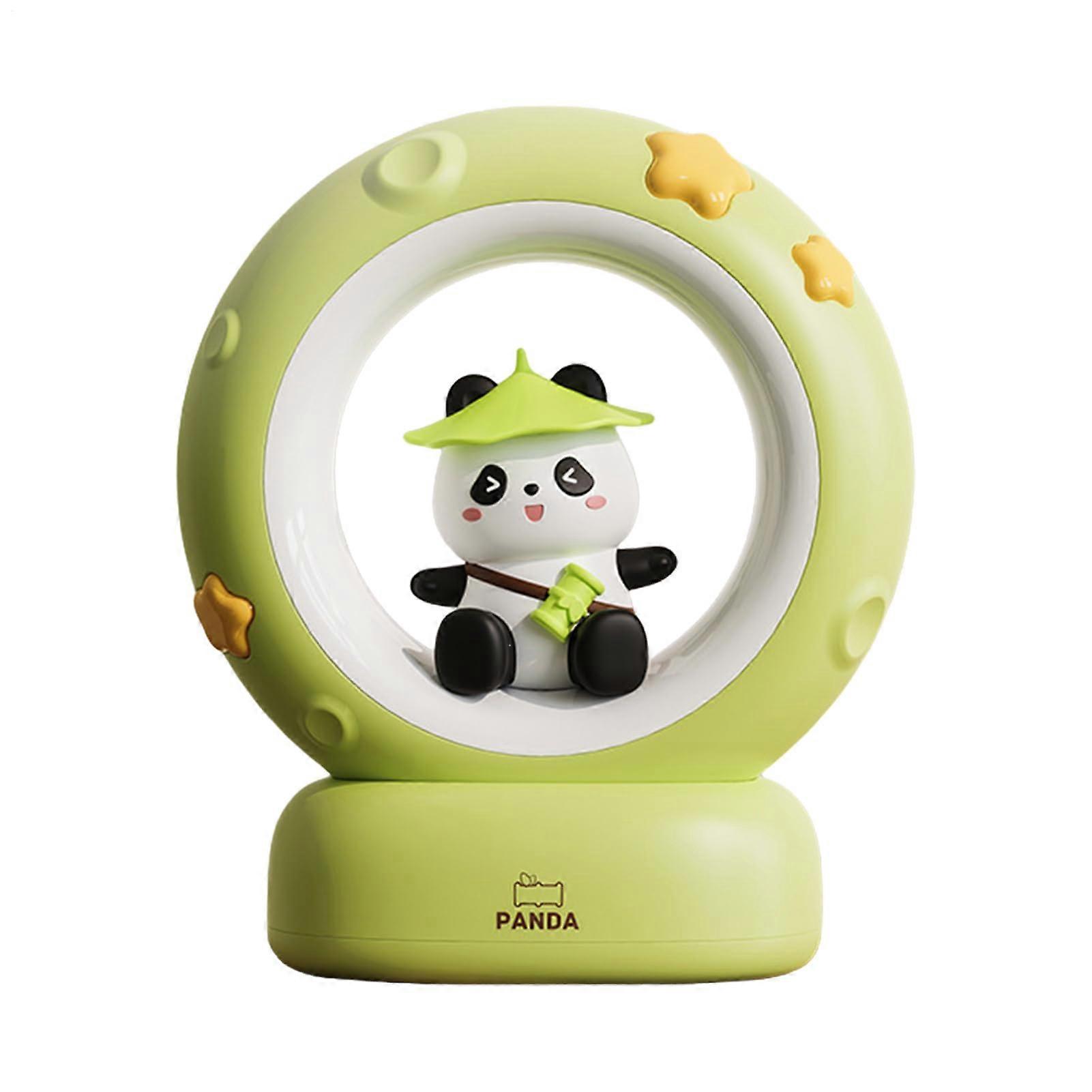 Cute Night Light Moon Panda Bedside Lamp with Tap Control, LED, 3 Brightness Levels, Soft Cartoon Lighting for Kids and Nursery