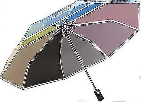 Windproof Folding Umbrella with 8 Ribs, Tear-Resistant and Portable Design Ideal for UK Travel