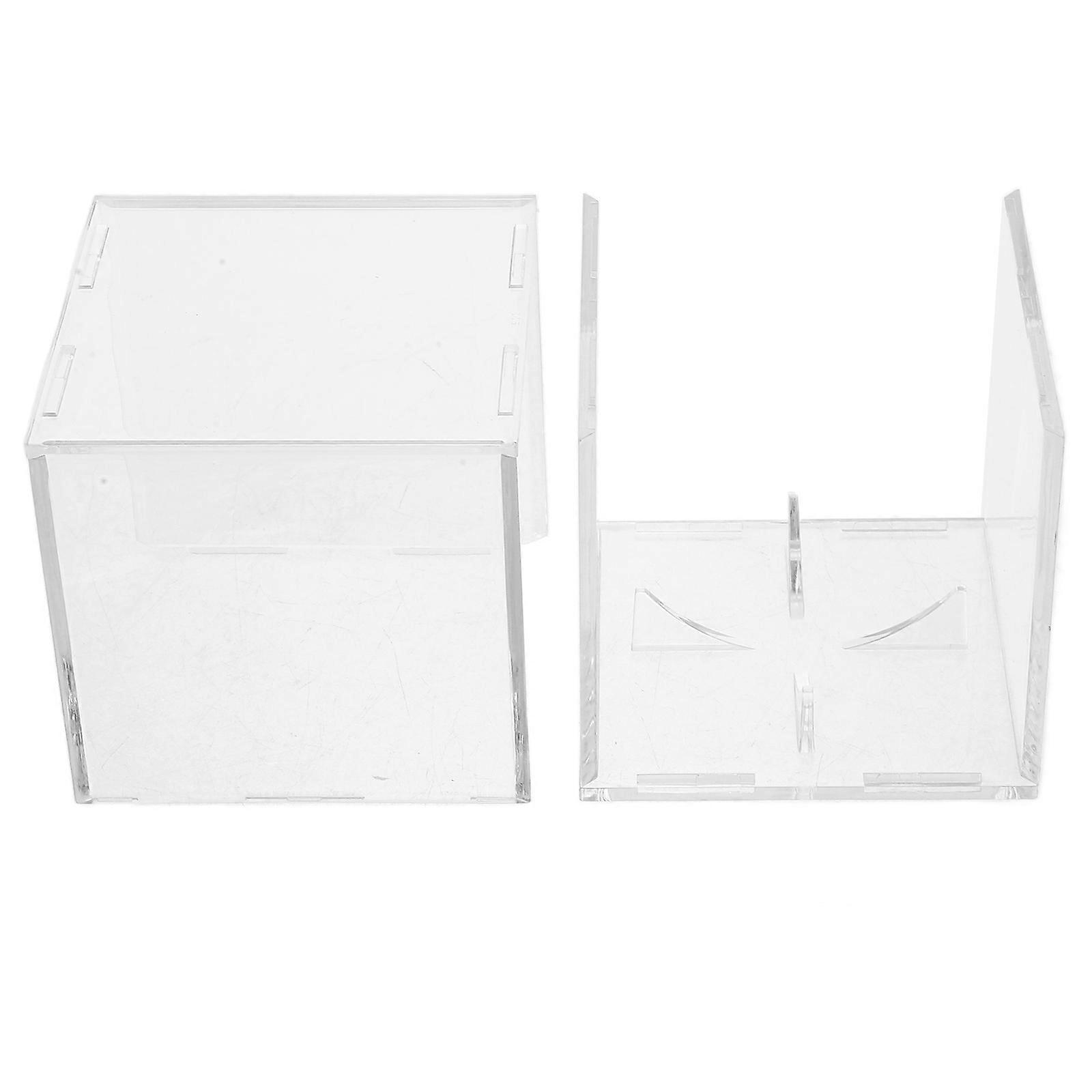 Baseball Display Stand for Memorabilia 2Pcs Transparent Acrylic Box
