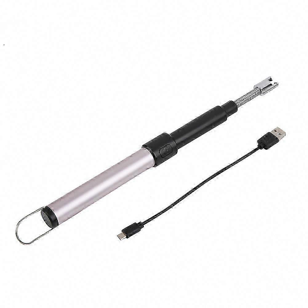 Portable USB Rechargeable Telescopic Electric Arc Flameless Lighter in Rosy Gold