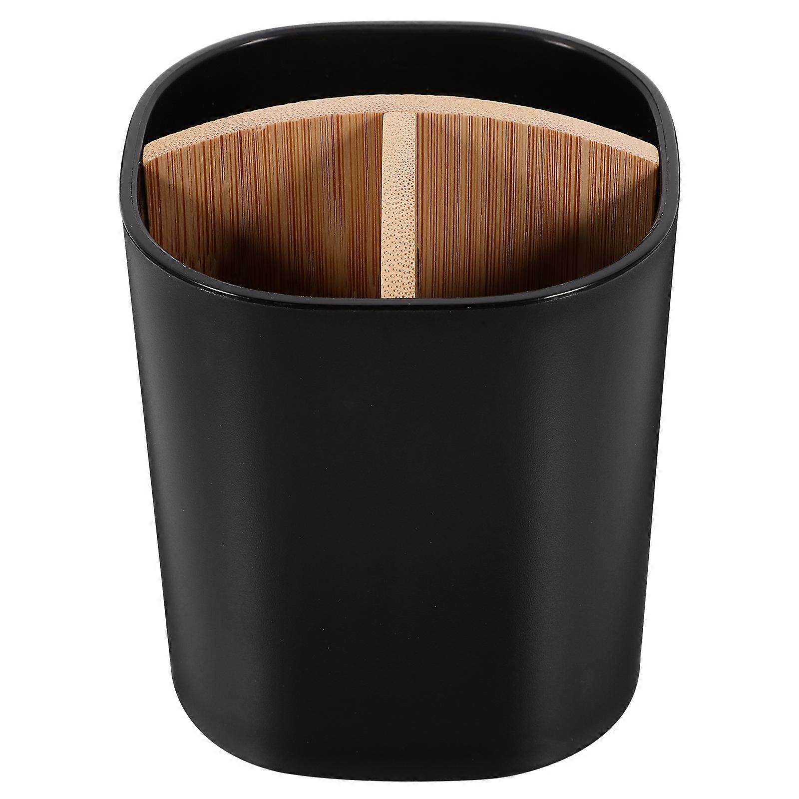 Black Bathroom Toothbrush Holder with Multifunction Organizer 2Pcs