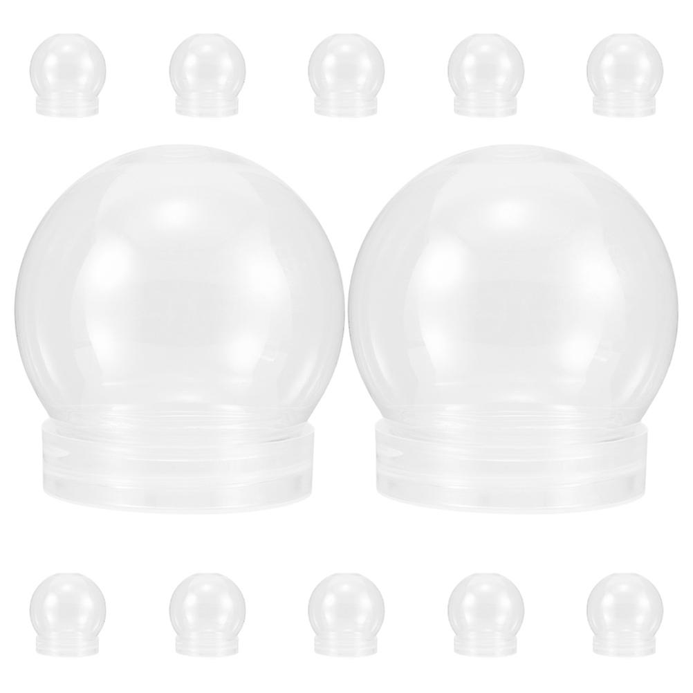 Fillable Clear Plastic Snow Globes 48 Pcs For Holiday Decorations 150ml Round Screw Cap Design For Kids And Adults