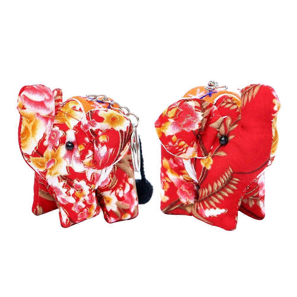 Creative Key Ring Ethnic Style Cloth Keychains for Decoration 6Pcs