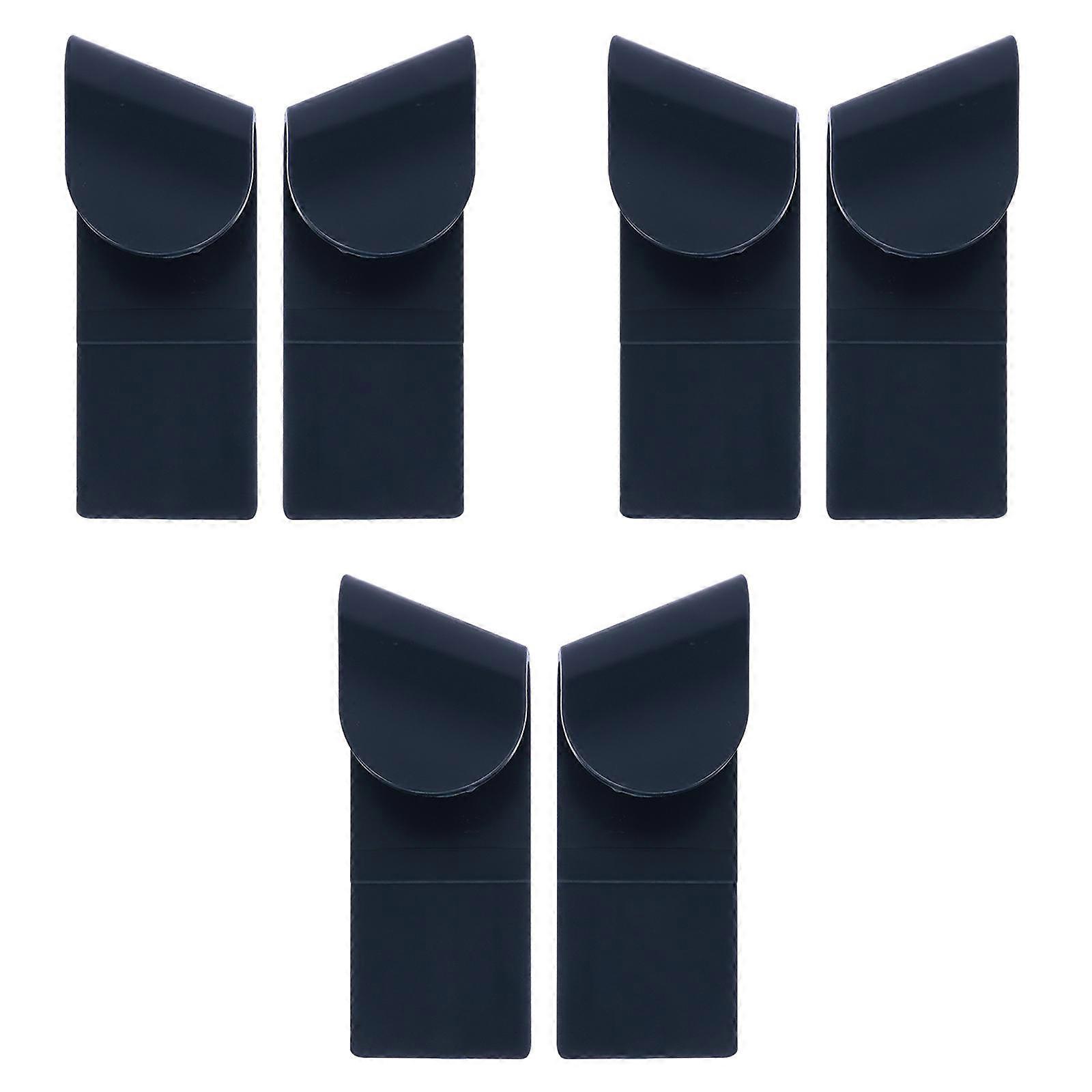 Wall-Mounted Pot Lid Rack 6 Pairs Black Kitchen Tools Easy To Install For Household Users
