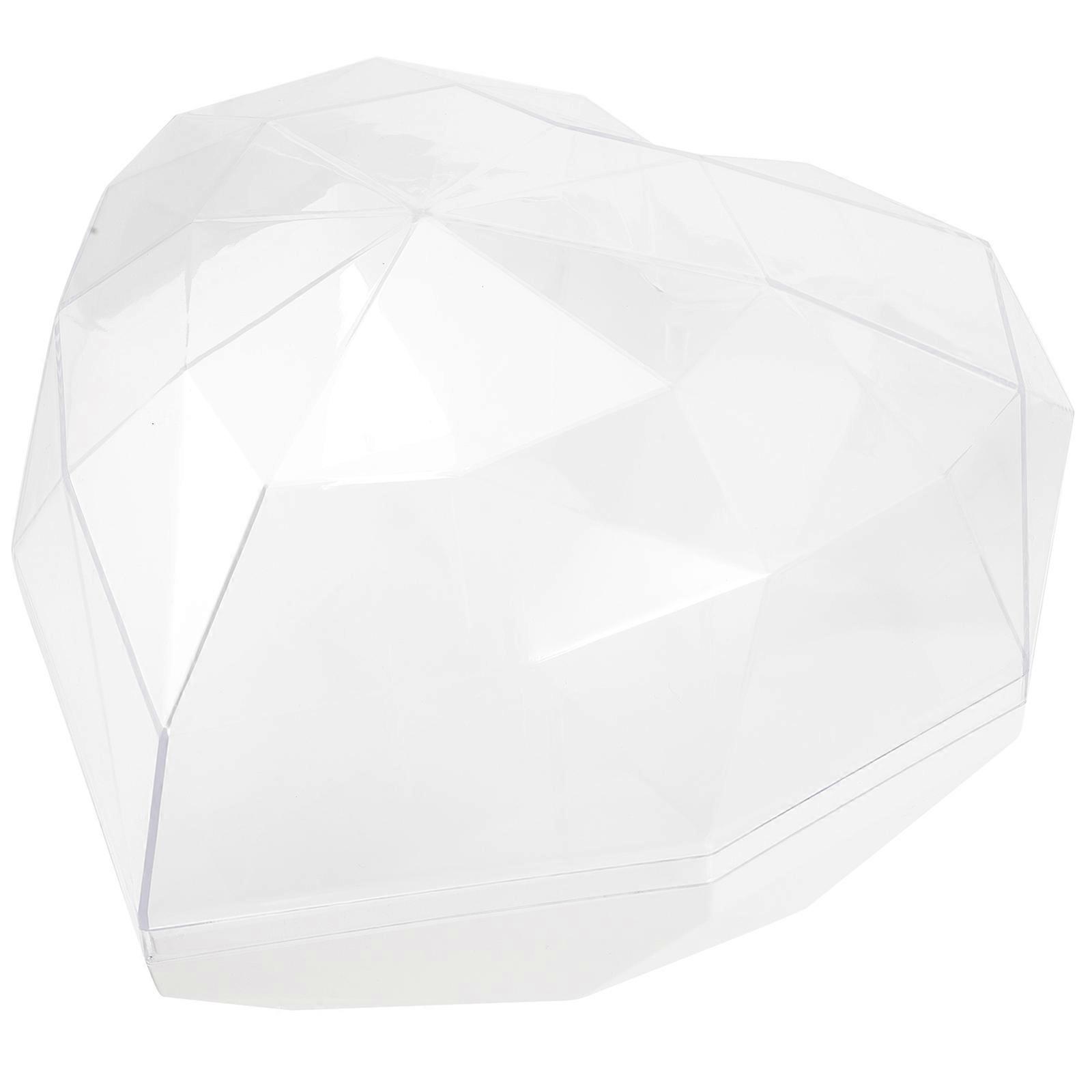 Flower Packaging Box Acrylic Heart Shaped Box for Storage Use Empty