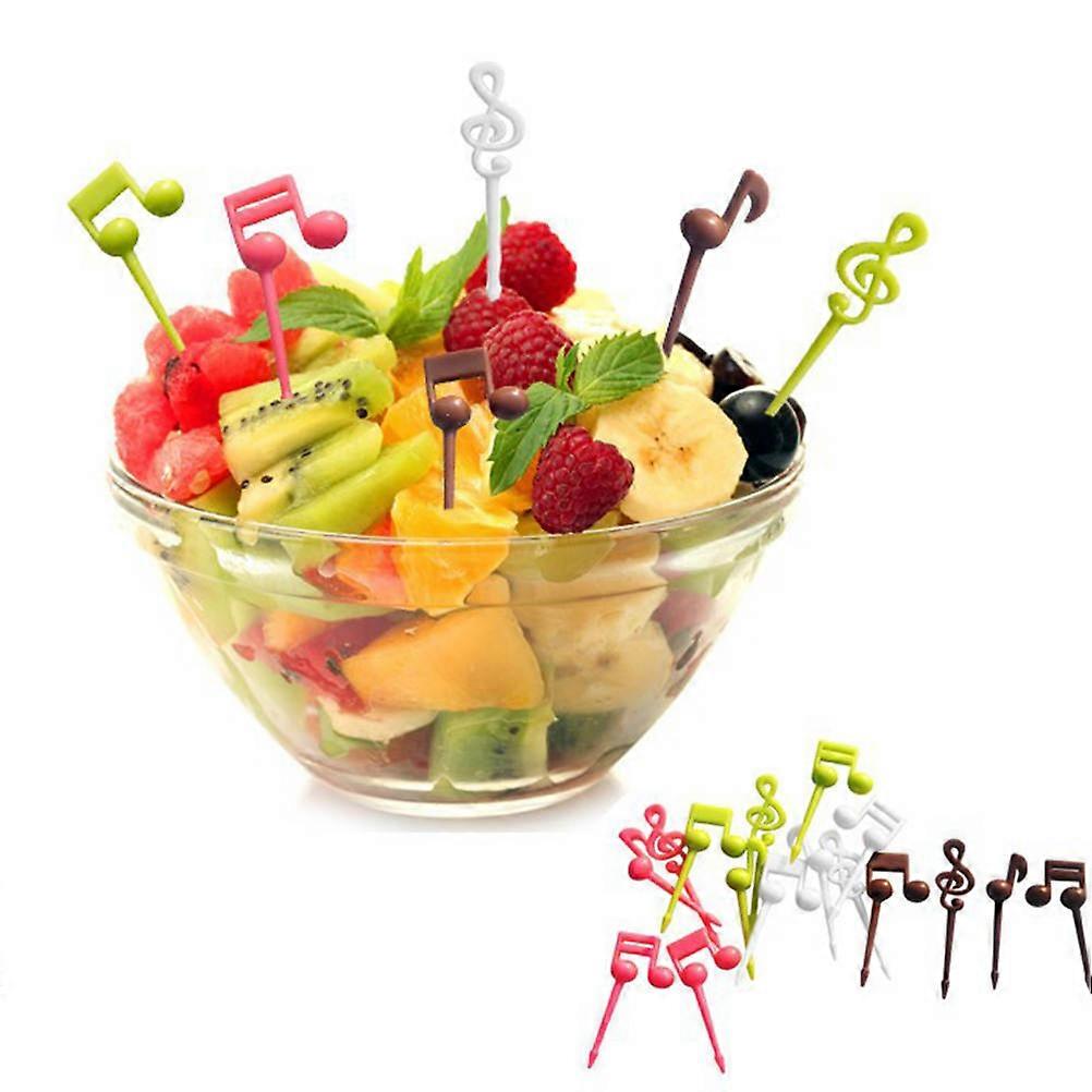 Appetizer Picks 32Pcs Music Note Forks For Kids Assorted Color Cleaning