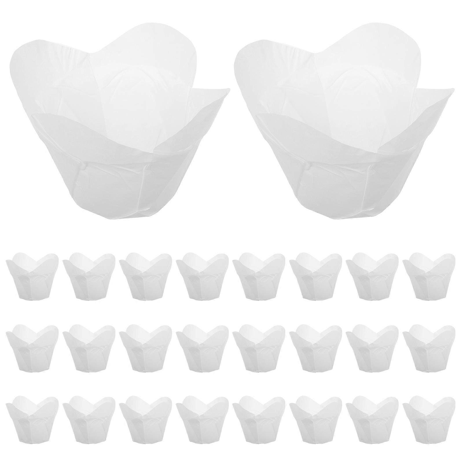 Eggcake Paper Cup Lotus Cup Shaped Cupcake Liners for Baking 100Pcs