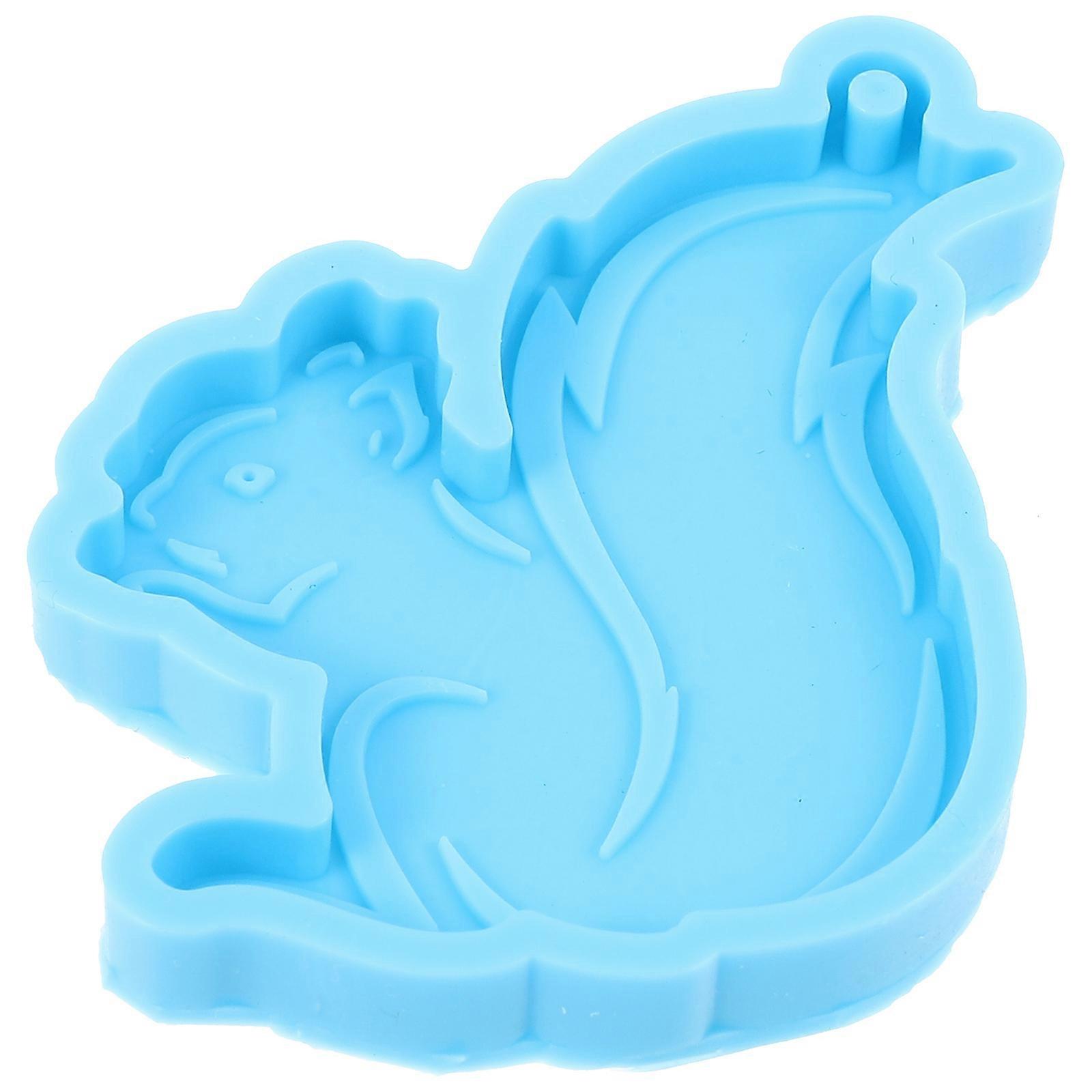 Reusable Silicone Mold Squirrel Shape for DIY Keychain Craft 4Pcs