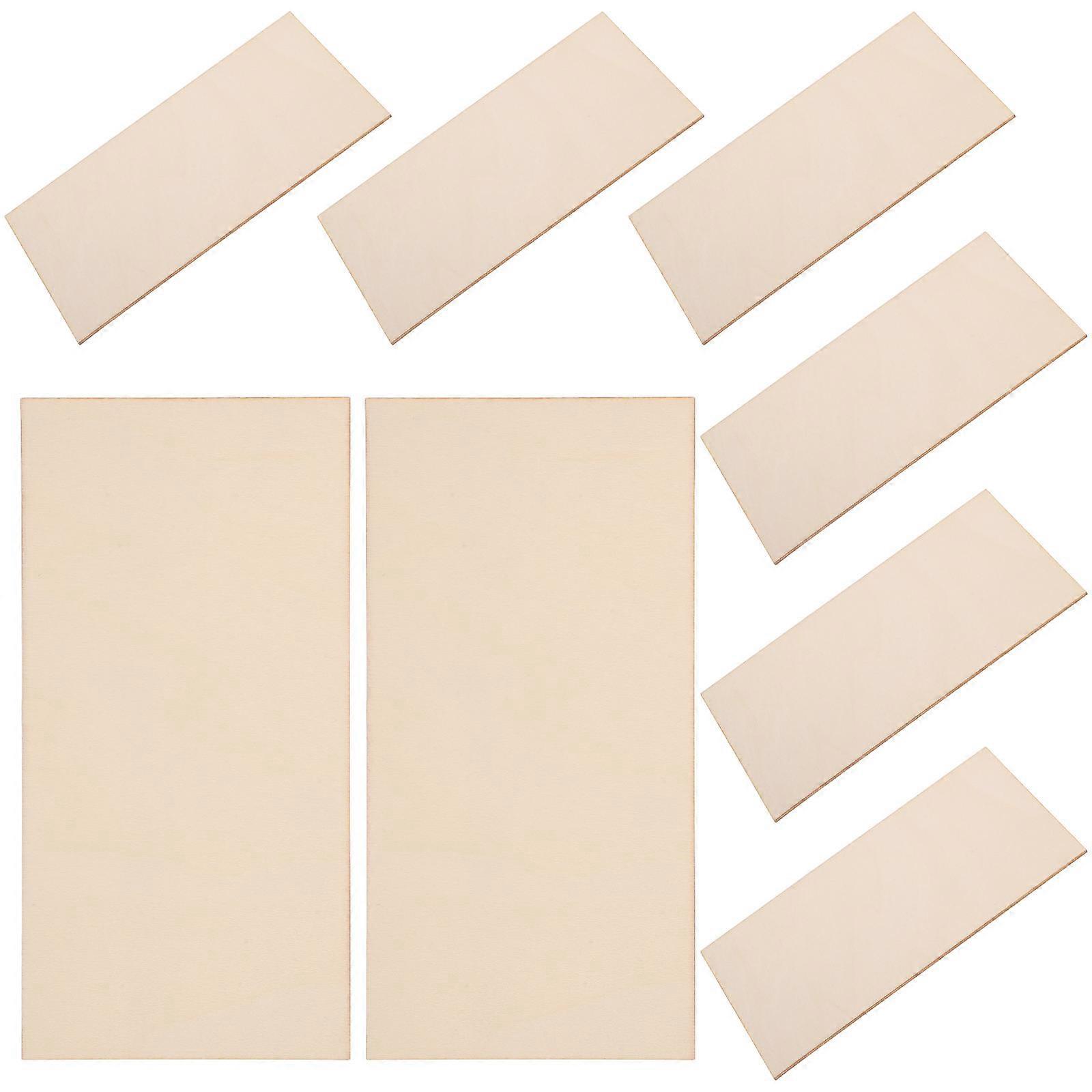 Blank Wood Sheets for DIY Projects 40Pcs Rectangle Wooden Craft Pieces
