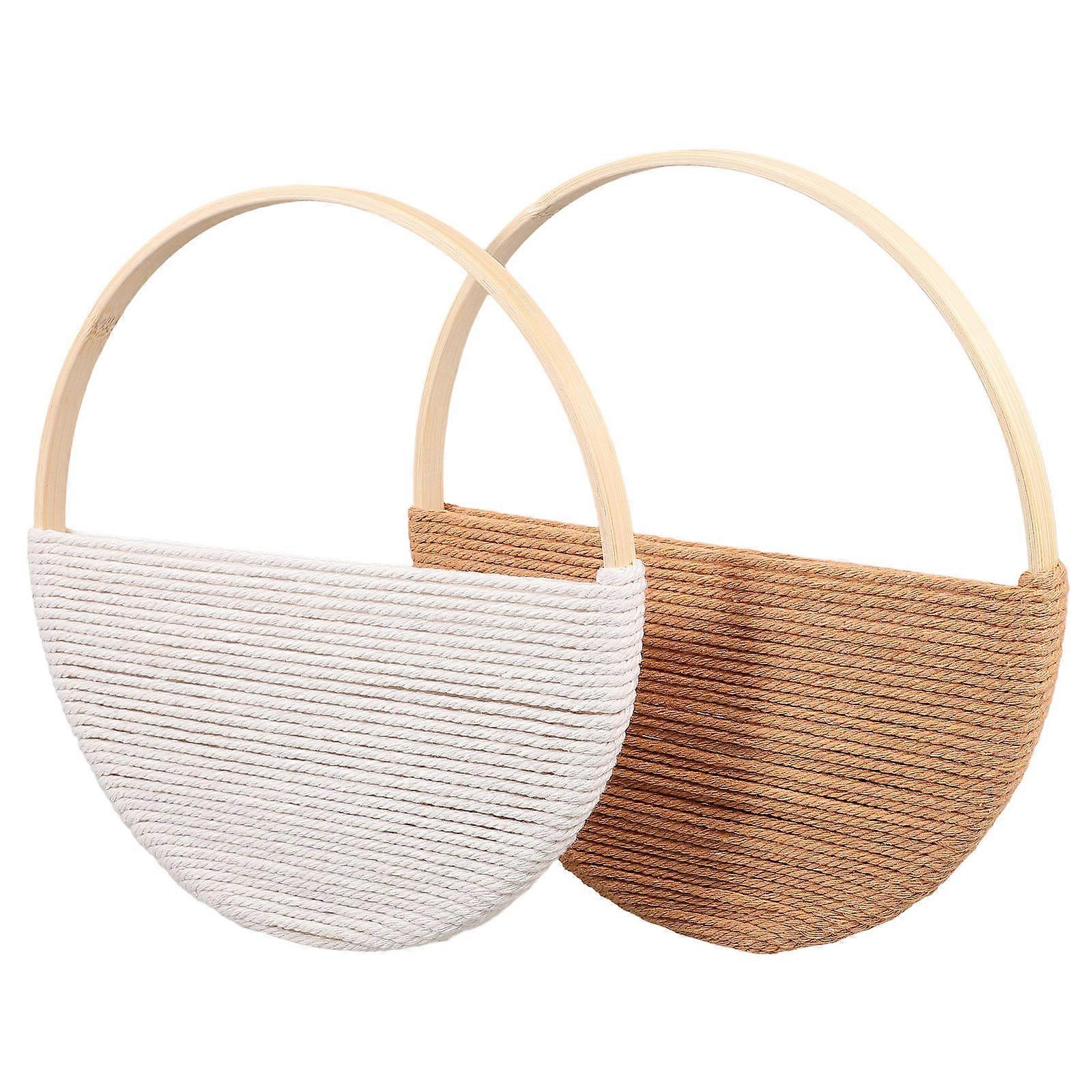 Cotton Rope Decorative Wall Art for Office Using 10Pcs Bamboo Craft Set