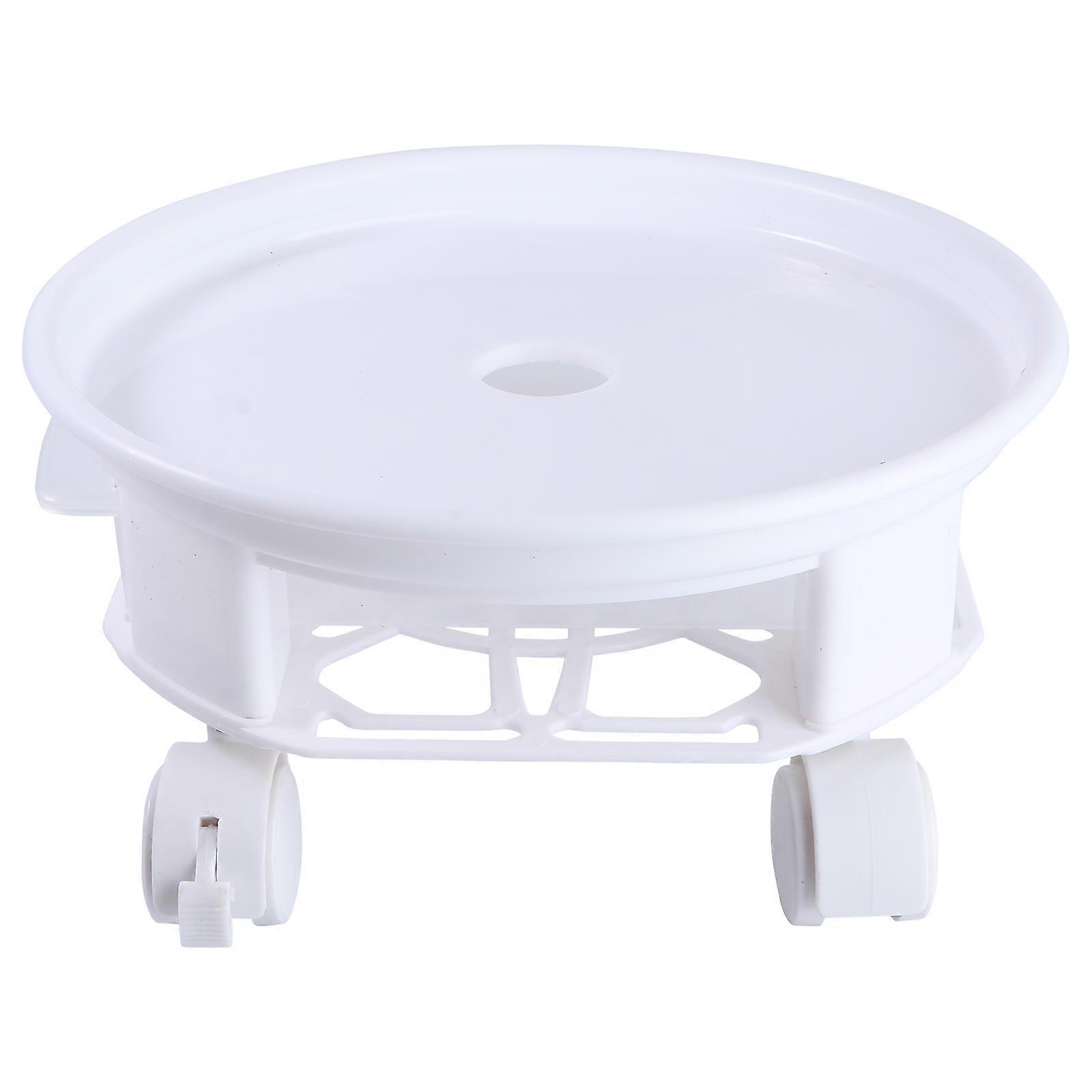 Flowerpot Base Plastic Movable Tray for Plant Pots with Wheels 3Pcs