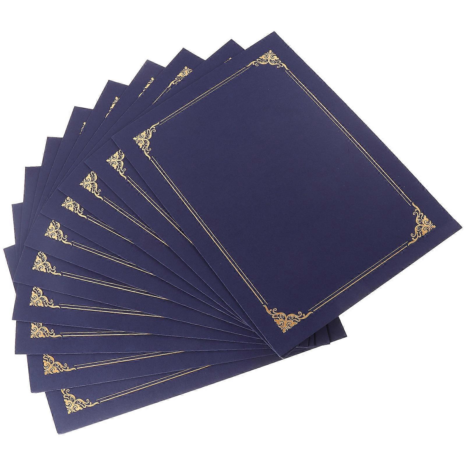 Decorative Certificate Holder 20 Pcs Paper Covers Perfect For Award Ceremonies 12.1X8.9X0.1In Simple Design Document Protection