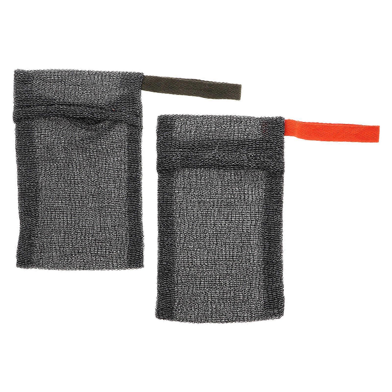 Mesh Soap Pouch for Facial and Body Cleaning 8Pcs Nylon Grey Soap Bag