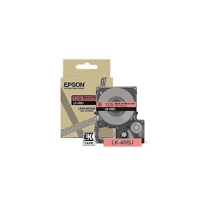 Label Cartridge - Epson - LK-4RBJ - Red - Black Ink - Compatible with Epson printers