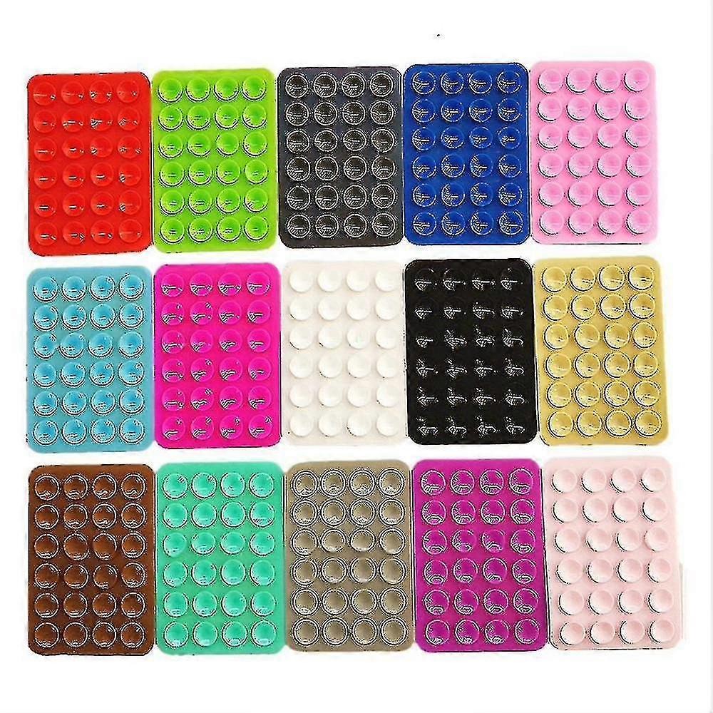 2025 5pcs Silicone Suction Phone Case Adhesive Mount, For Iphone & Android Cellphone Case Compatible, Hands-free Mobile Accessory Holder
