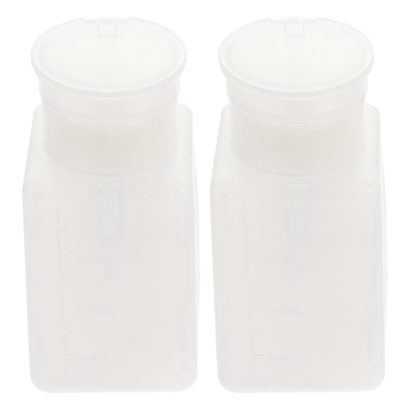 Dispenser Bottle Rectangular Shape Bottles Suitable for Laboratory Use Pe White Non-Volatile Feature 2Pcs