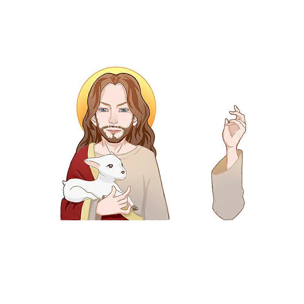 Car Wiper Decals for Rear Windshield Jesus 2Pcs Assorted Color Stickers