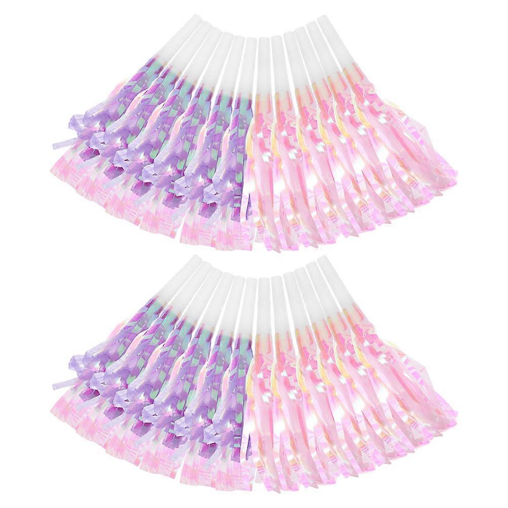 Party Blowouts Horns Noise Maker for Birthday 96Pcs Assorted Colors