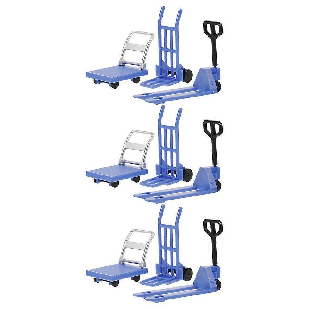 Miniature Hand Trolley Toy for 3Sets Plastic Construction Models