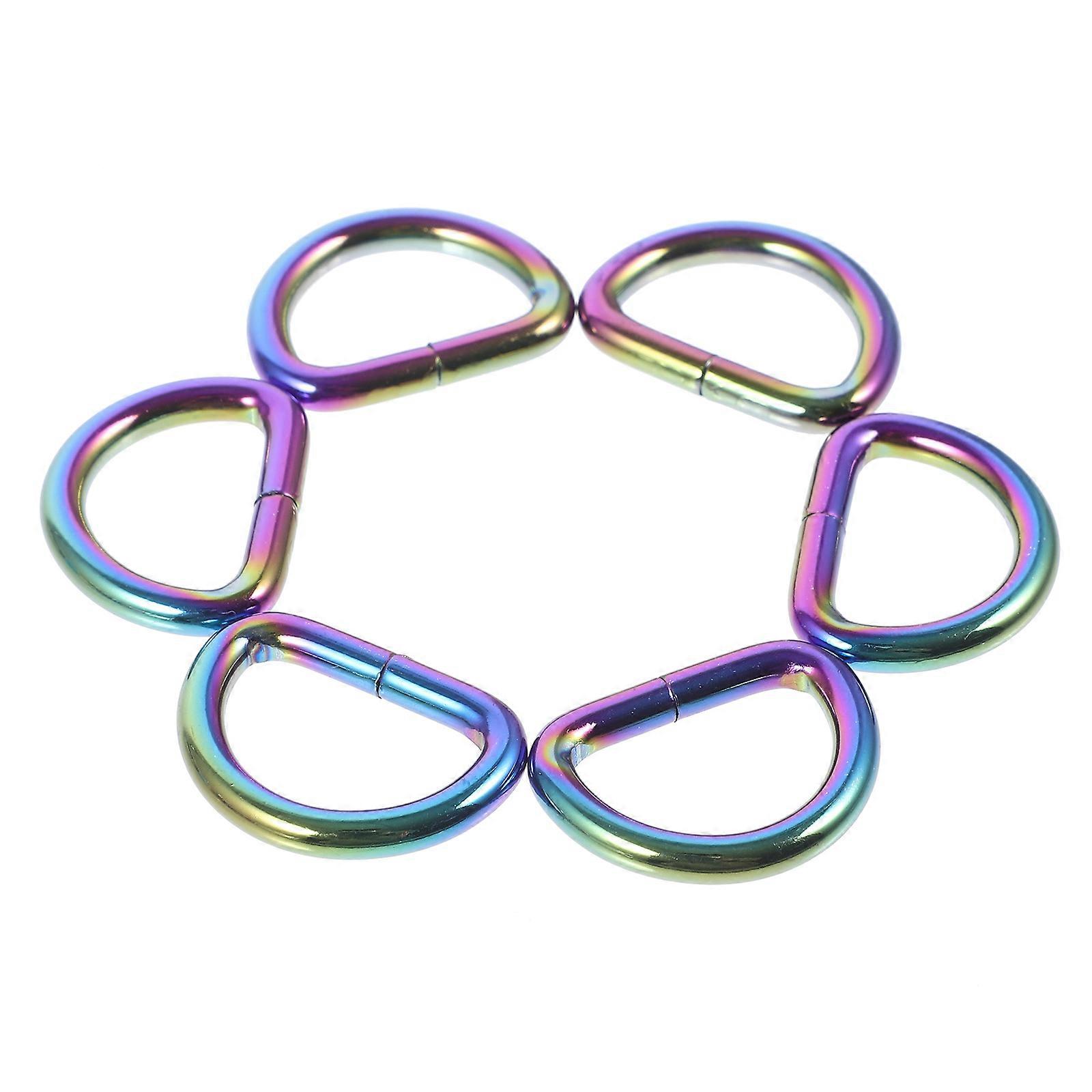 D Ring Buckles 10Pack Metal Purse Connecting For DIY Projects 2.70X2.00X0.30CM Assorted Color Crafting Style