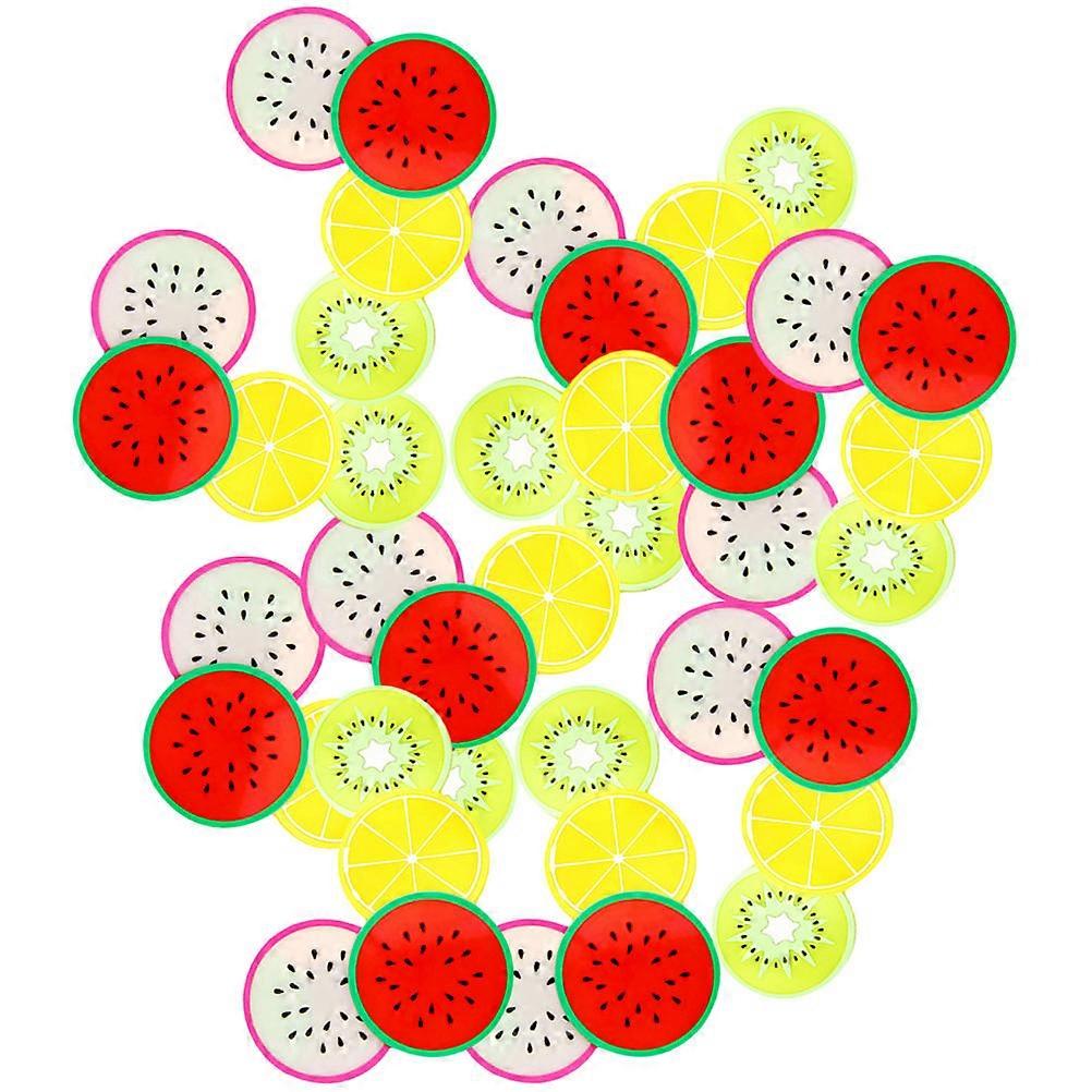 Assorted Color Fruit Coasters 80 Pcs Non-Slip Heat Insulation Coasters Perfect For Home Decoration