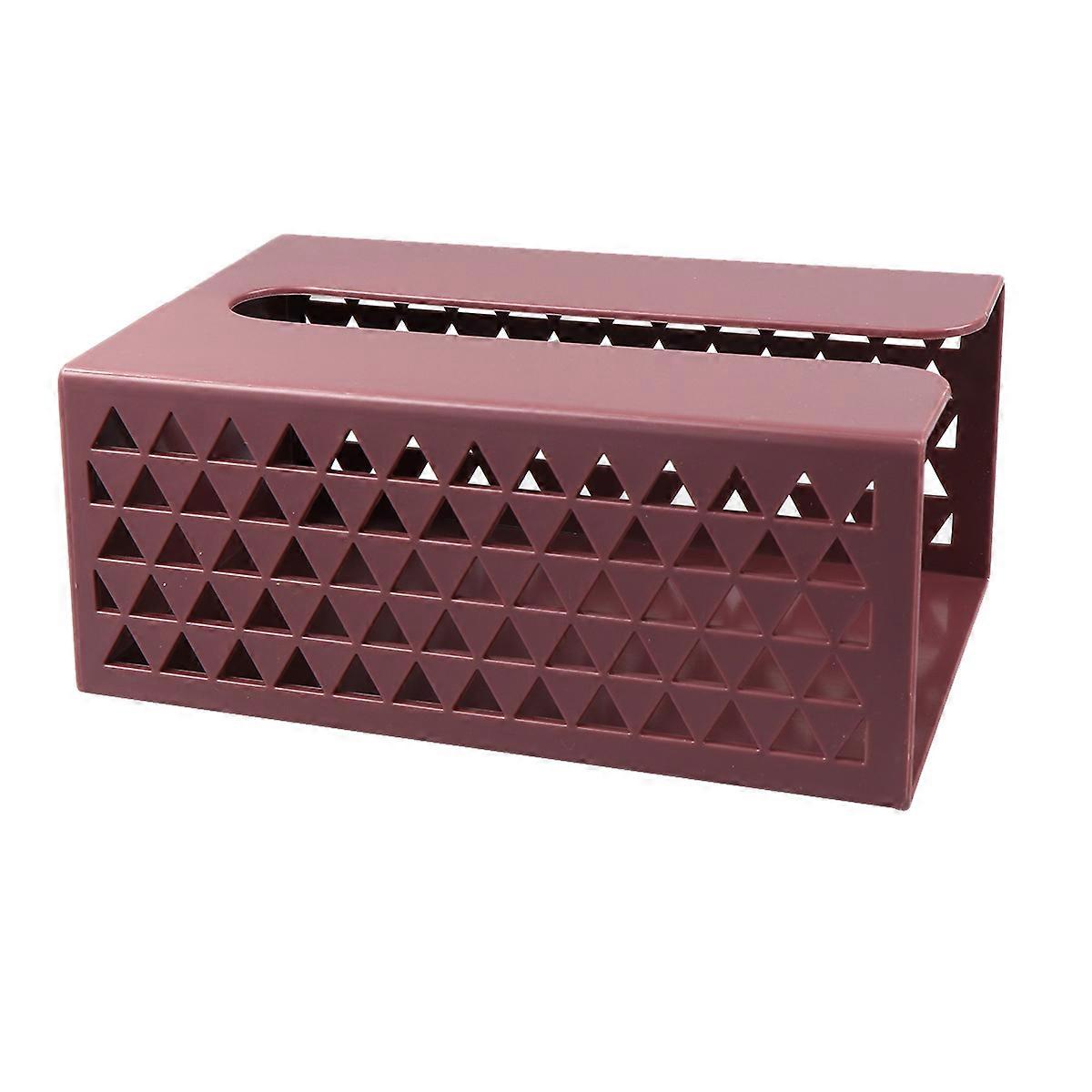 Tissue Box Creative Hallow Tissue Case for Toilet Use 2Pcs Brown Wall-Mounted