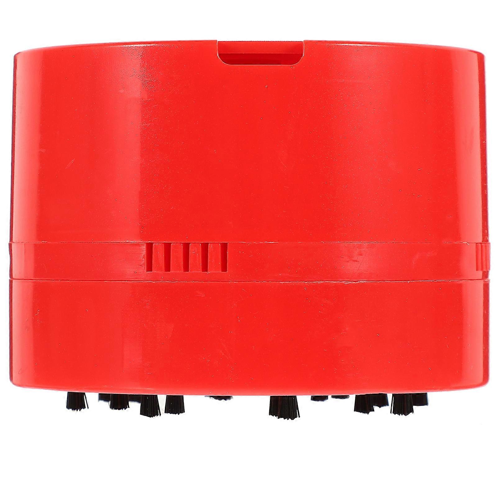 Desk Vacuum Multi-Function Table Vacuum Tool For Office Desk Furniture Surface Computer Keyboard Car Cushion Made Of Red Plastic 1Pack