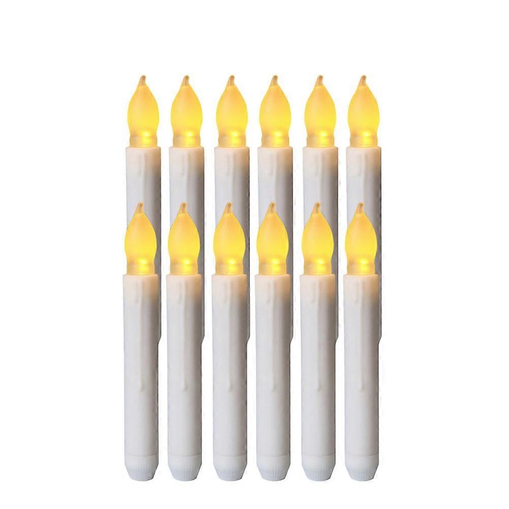 LED Candles Electronic Candle Light for Indoor Use 12Pcs White Decorative Set