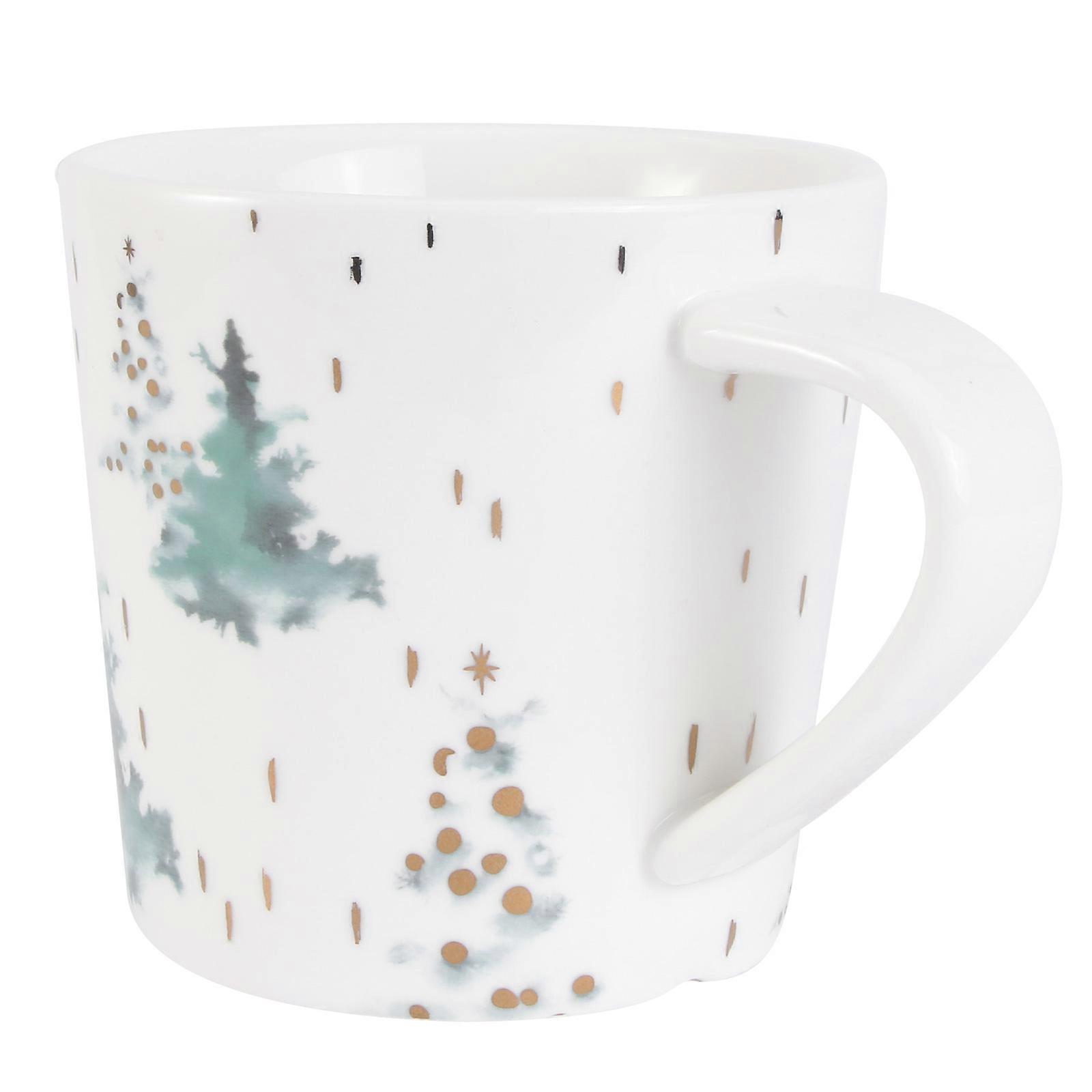 Ceramic Mug Cup for Home Use 3Pcs Large Capacity Christmas Pattern Cups
