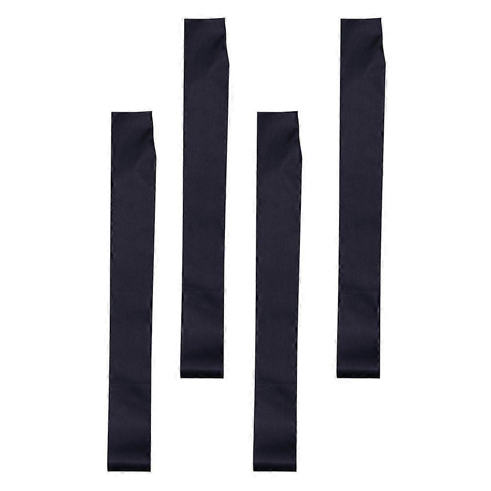 Black Decorative Blank Sashes Cloth Blank Sashes for Decoration 4Pcs