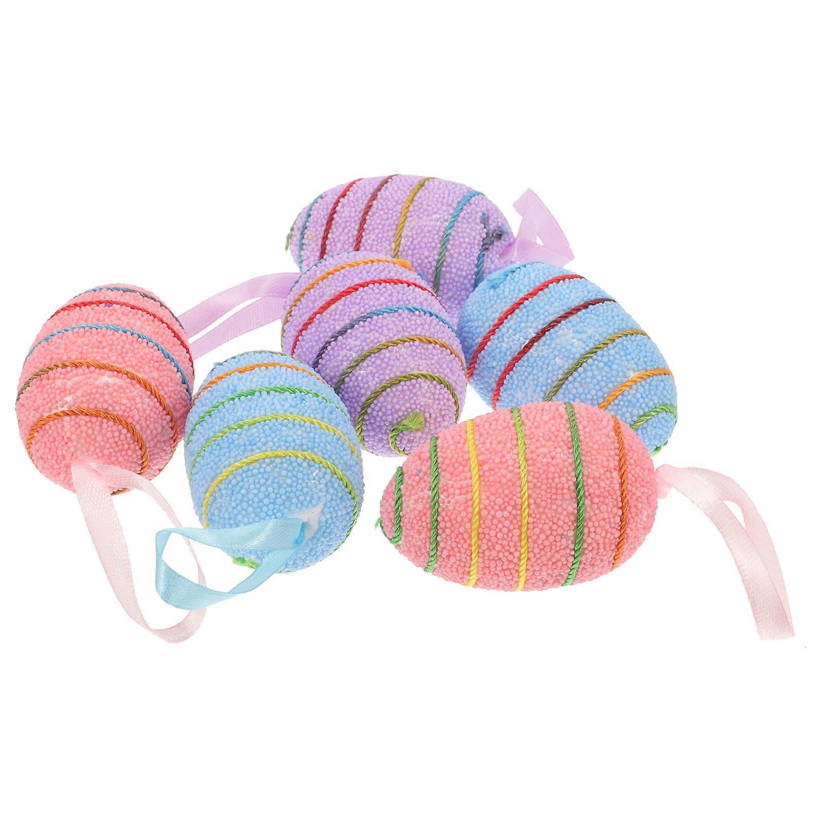 Easter Egg Decorations Foam Hanging Ornaments for Indoor Use 18Pcs