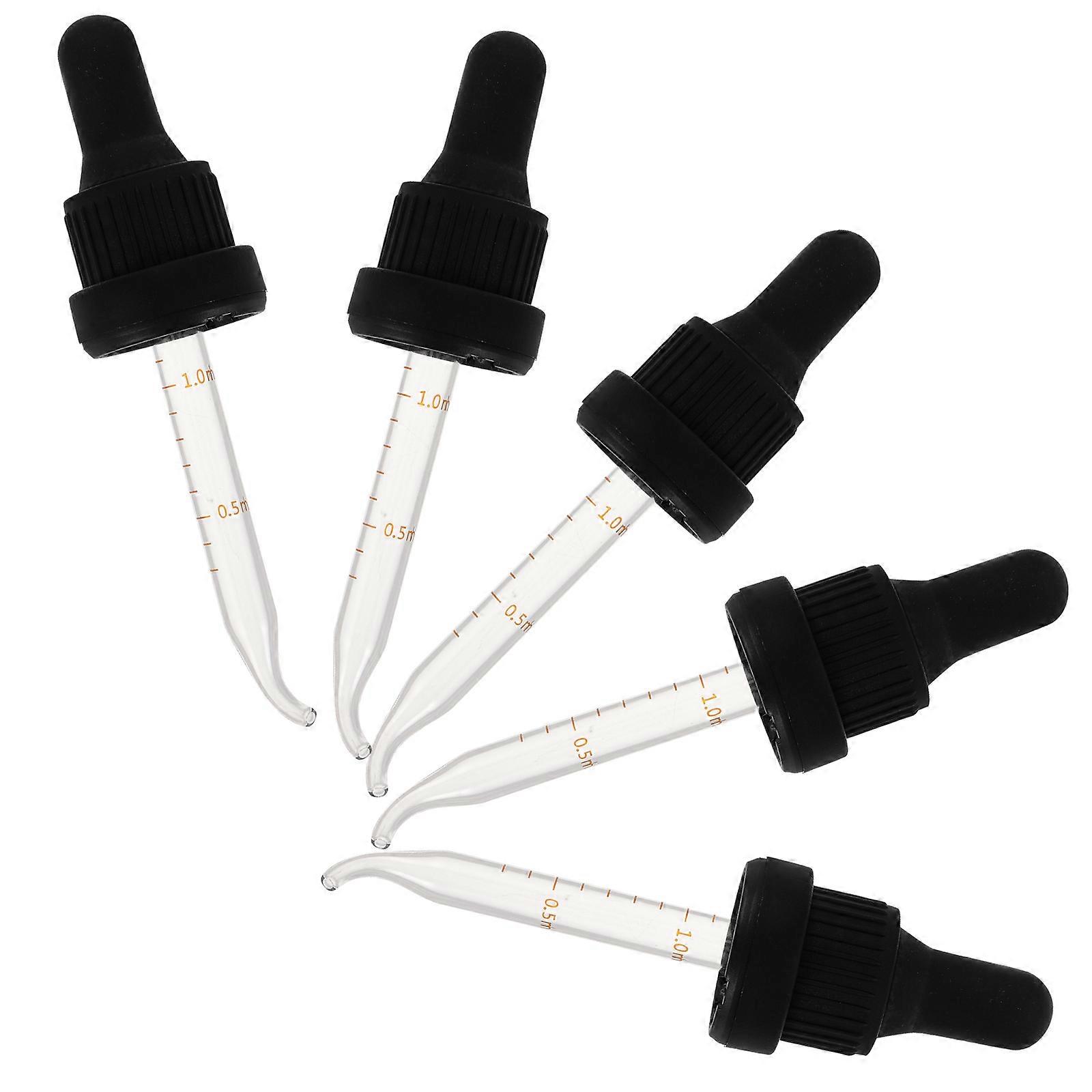 Essential Oil Dropper Tops for Precision Control with 10Pcs Plastic Graduated Caps