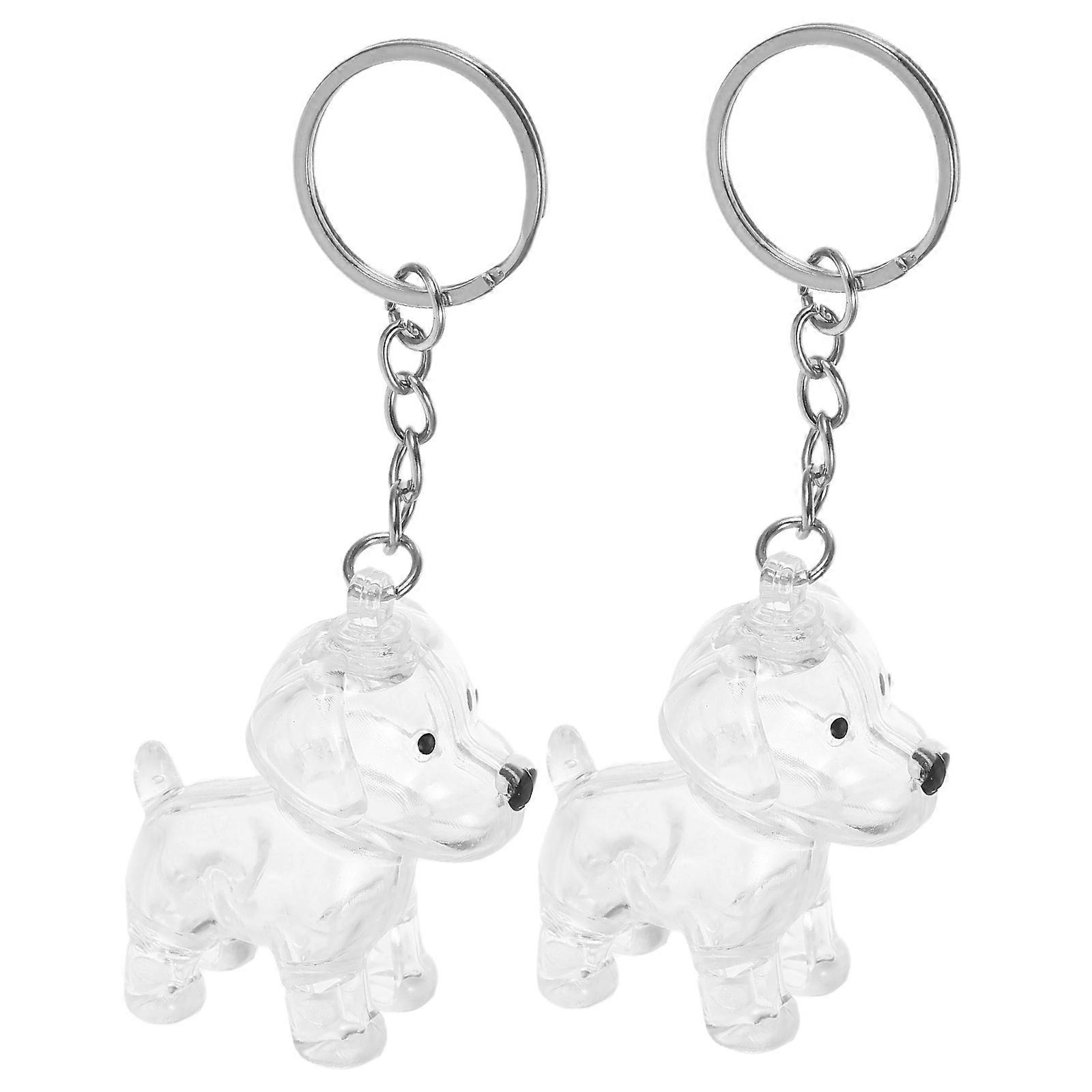 Pet Hair Keepsake Keychain for Decoration 2Pcs Durable Memorial Present