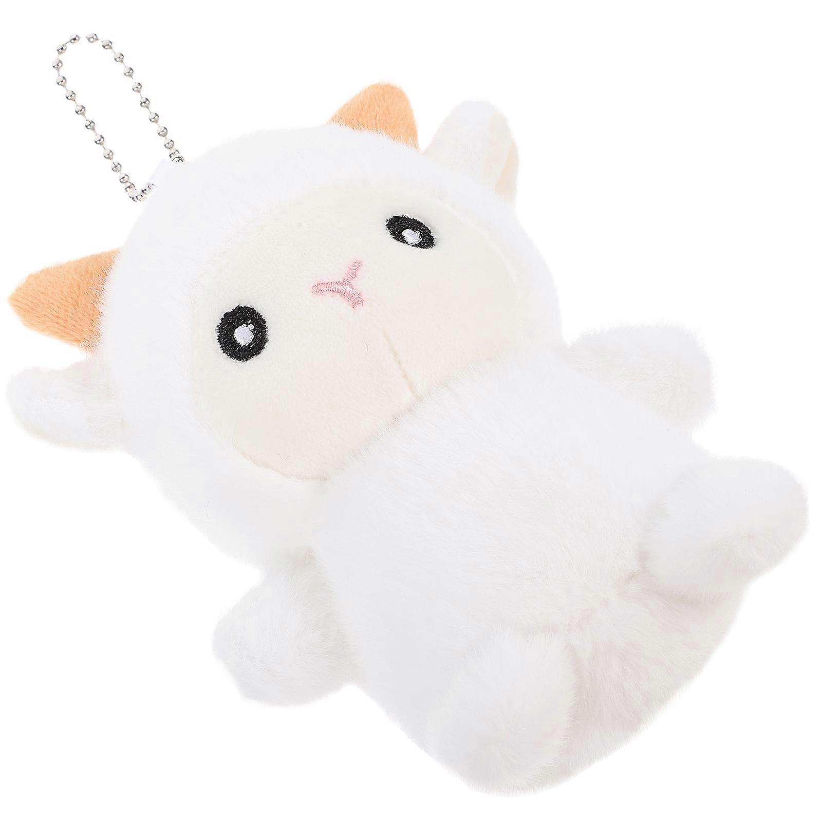 Stuffed Lamb Doll Pendant Keychain Charm for Decoration 2Pcs