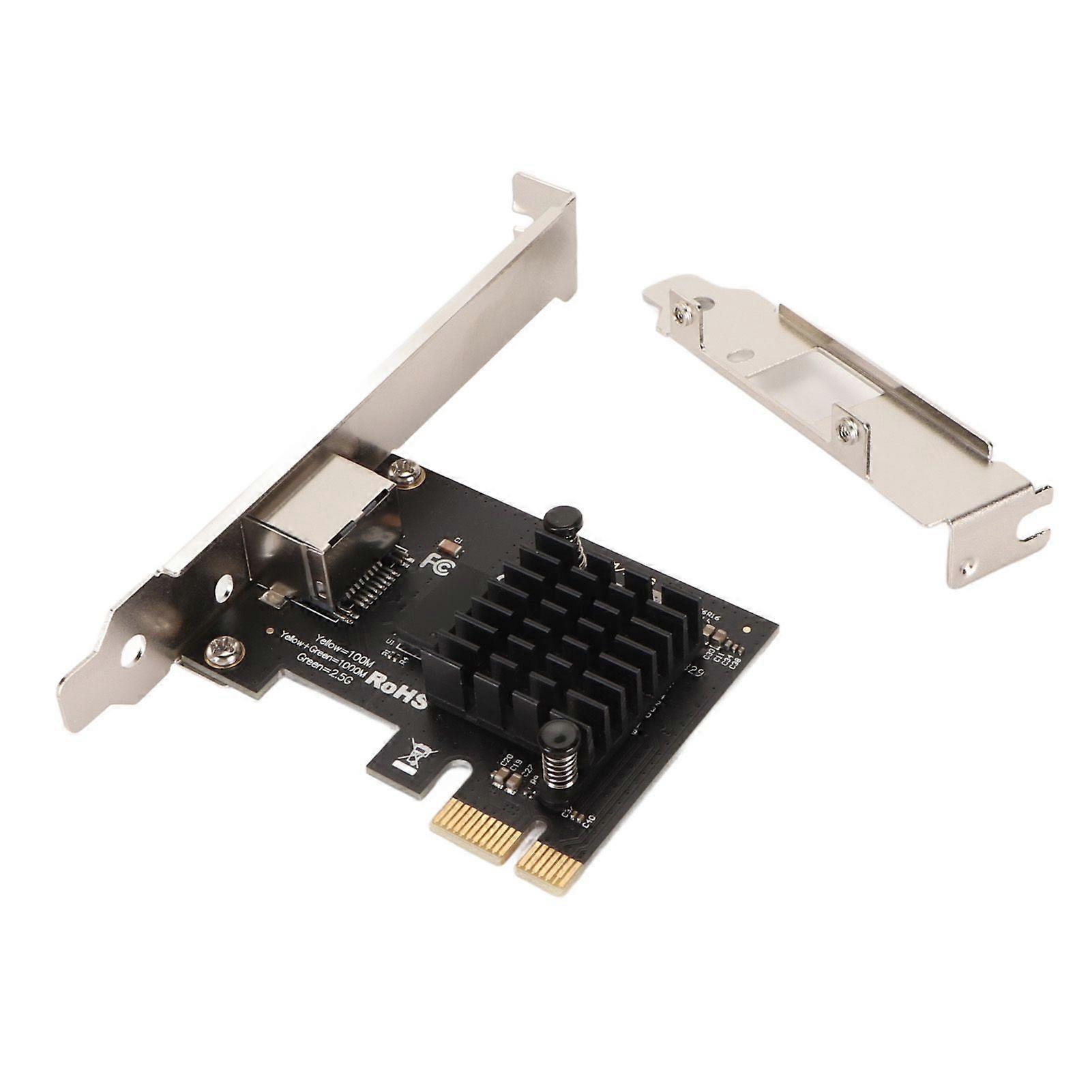 PCIe Network Card 2.5Gbps Remote Wake Up RTL8125 Chip Support ACPI APM Gigabit Ethernet Card for PC Desktop Gaming