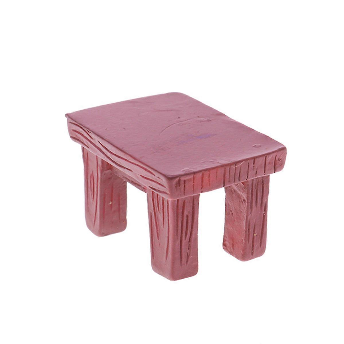 Simulated Resin Stool Miniature Landscape Accessory for Plant Decor
