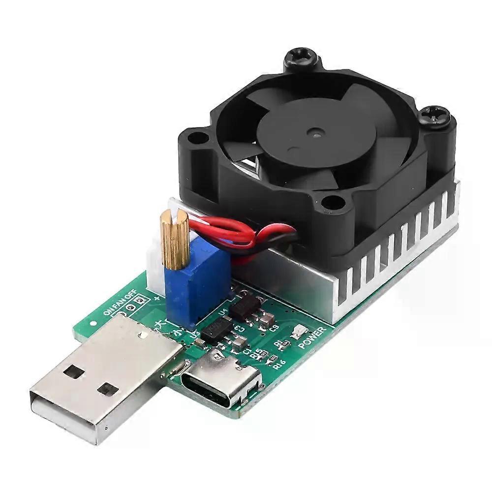 15W 18W 225W DC 37V-13V Electronic Test Load Resistor USB Battery Discharge Capacity Tester with Fan Adjustable Current Module