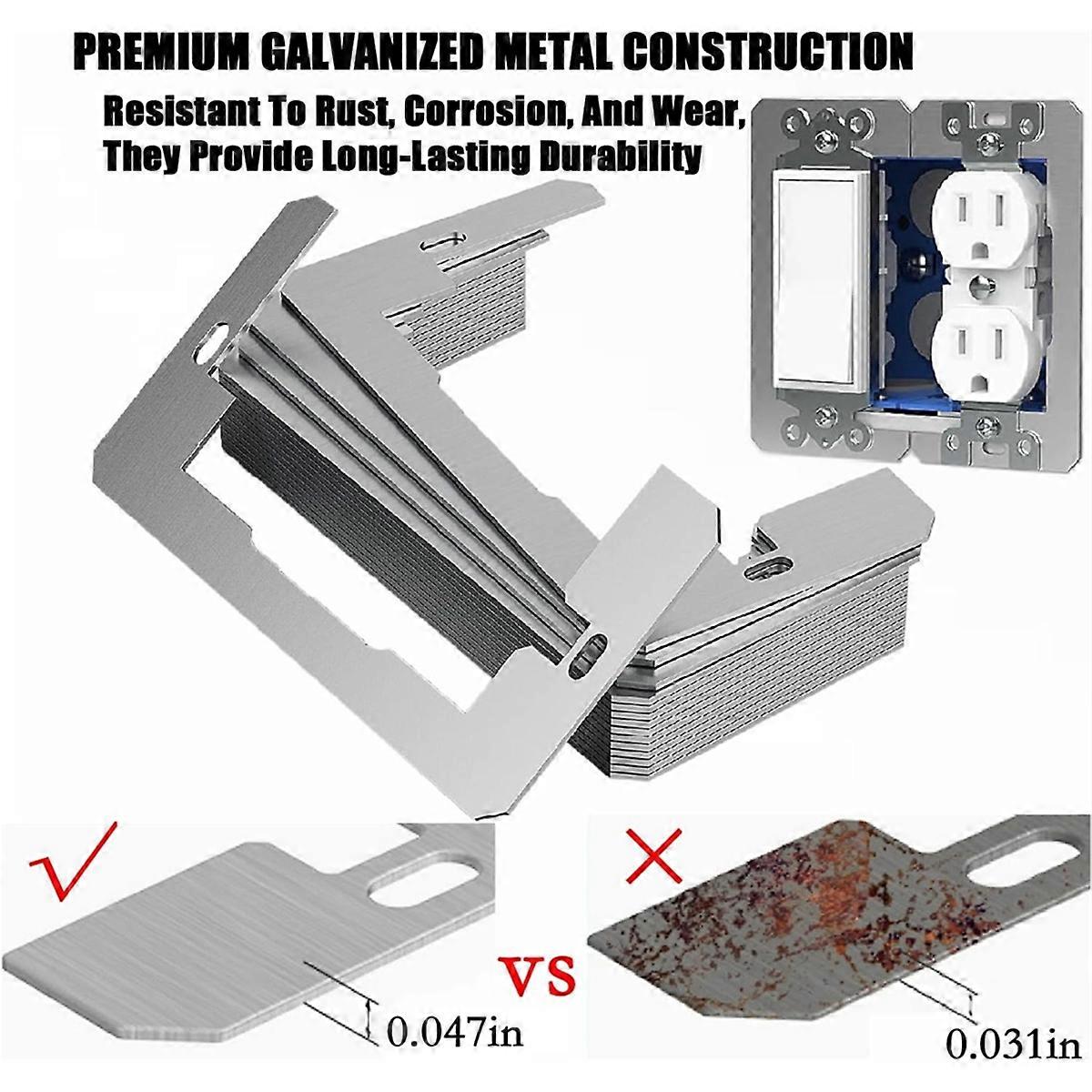 22 Pcs Wall Plate Spacer, Flush Fit Design Electrical Boxes
