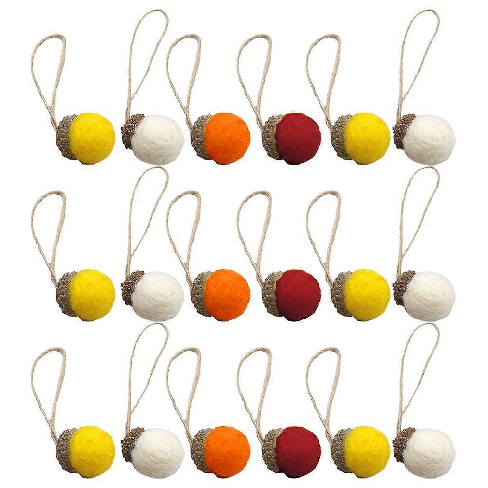 Wool Felt Craft Pine Cone Hanging Decoration for Xmas Wreath 25Pcs