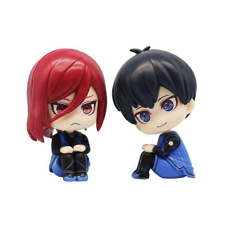 2pc 10cm Blue Lock Anime Figure Look Up Isagi Yoichi/Nagi Seishiro Action Figure 