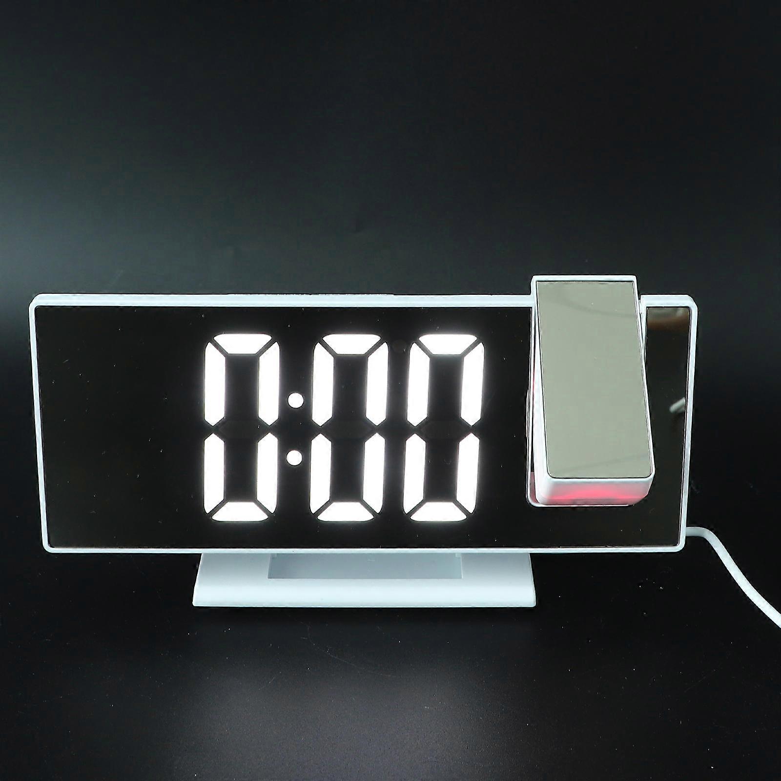 LED Projection Clock 4Pcs Alarm Clocks For Students With White Design Ideal For Indoor Use And Ease Of Readability