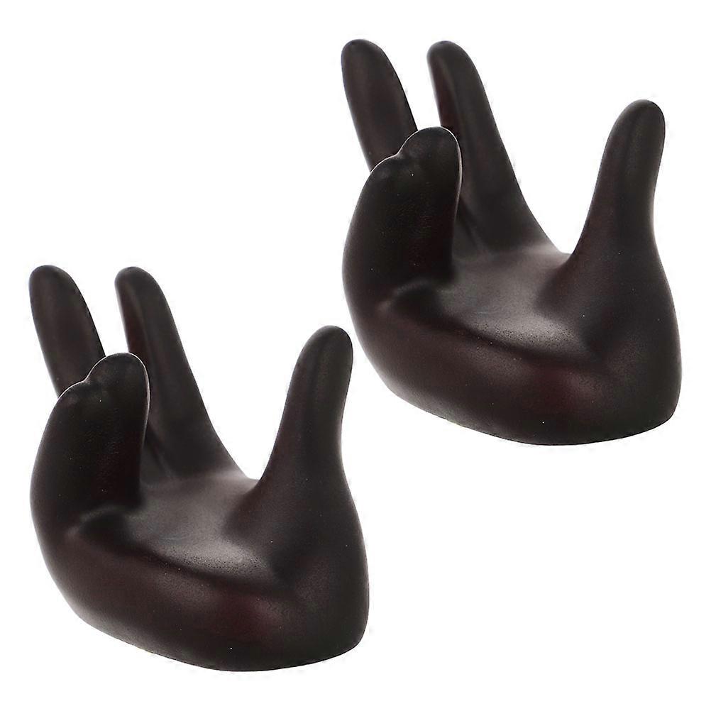 Crystal Sphere Resin Base Holder for Decor 4Pcs Hand Shaped Display