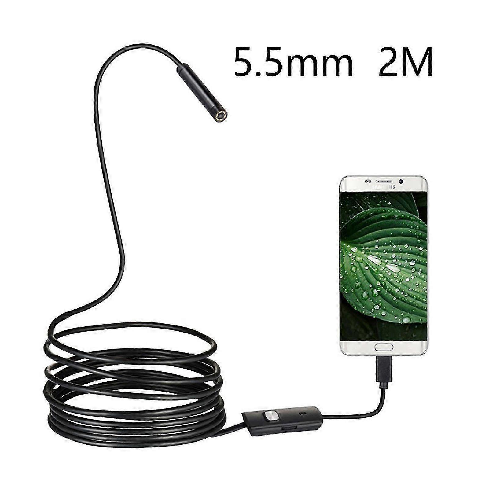 Type C Borescope Usb Inspection Camera Hd,6 Adjustable Led Light