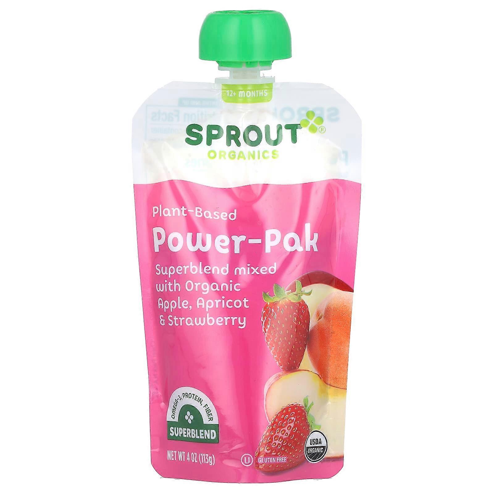 Power Pak, 12 Months & Up, Apple, Apricot & Strawberry, 4 oz (113 g)